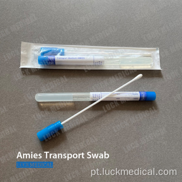 Swab de transporte médico estéril com médio